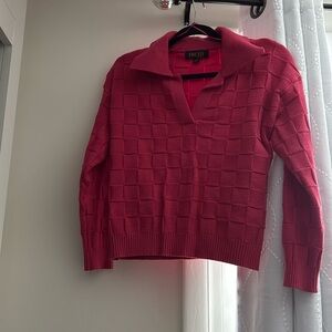 Pink collared sweater